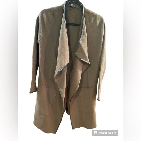 Zara Knit Waterfall OpenFront Cardigan | Large - Picture 1 of 7
